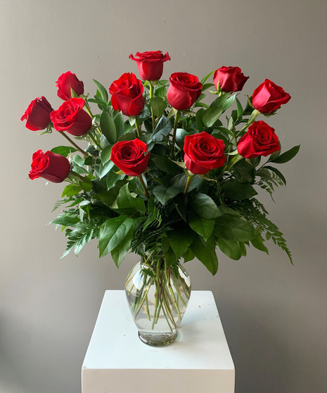 Red Roses Vased